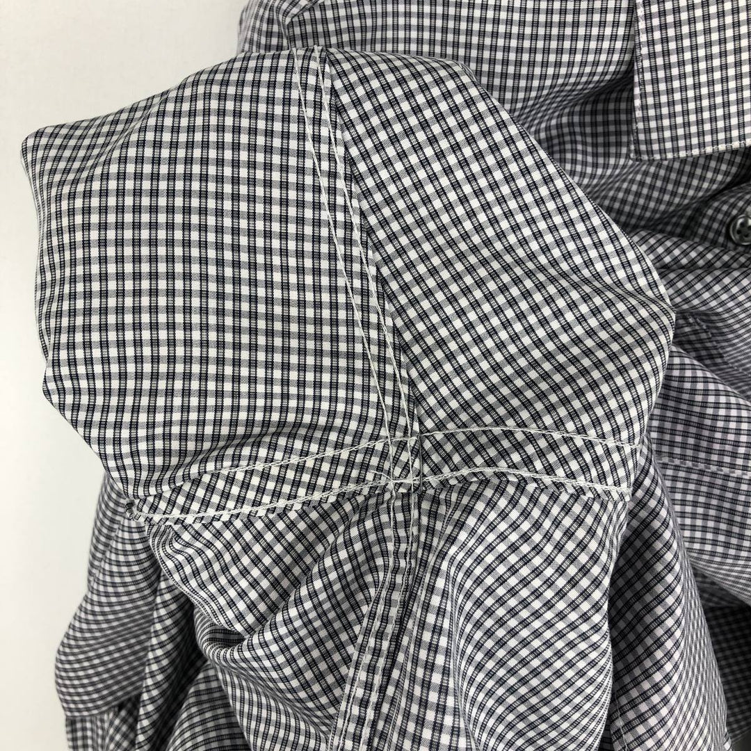 Calvin Klein long-sleeved cotton check shirt, men's size M cotton white type Vintage Second Hand