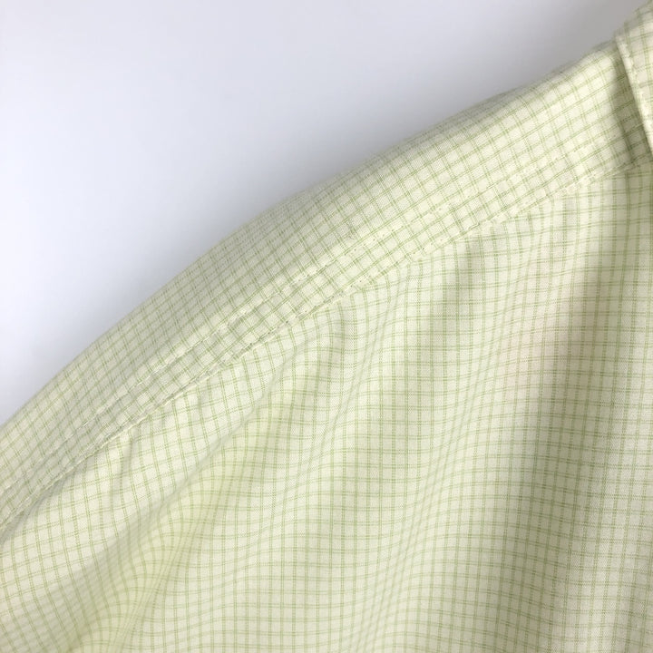 Patagonia 52179SP12 Long-Sleeve Check Shirt, Men's Size L (approx.) polyester green type yellow green Vintage Second Hand