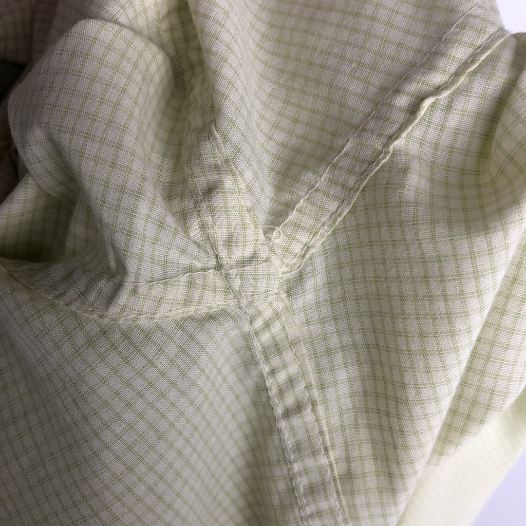 Patagonia 52179SP12 Long-Sleeve Check Shirt, Men's Size L (approx.) polyester green type yellow green Vintage Second Hand