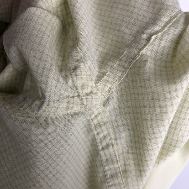 Patagonia 52179SP12 Long-Sleeve Check Shirt, Men's Size L (approx.) polyester green type yellow green Vintage Second Hand