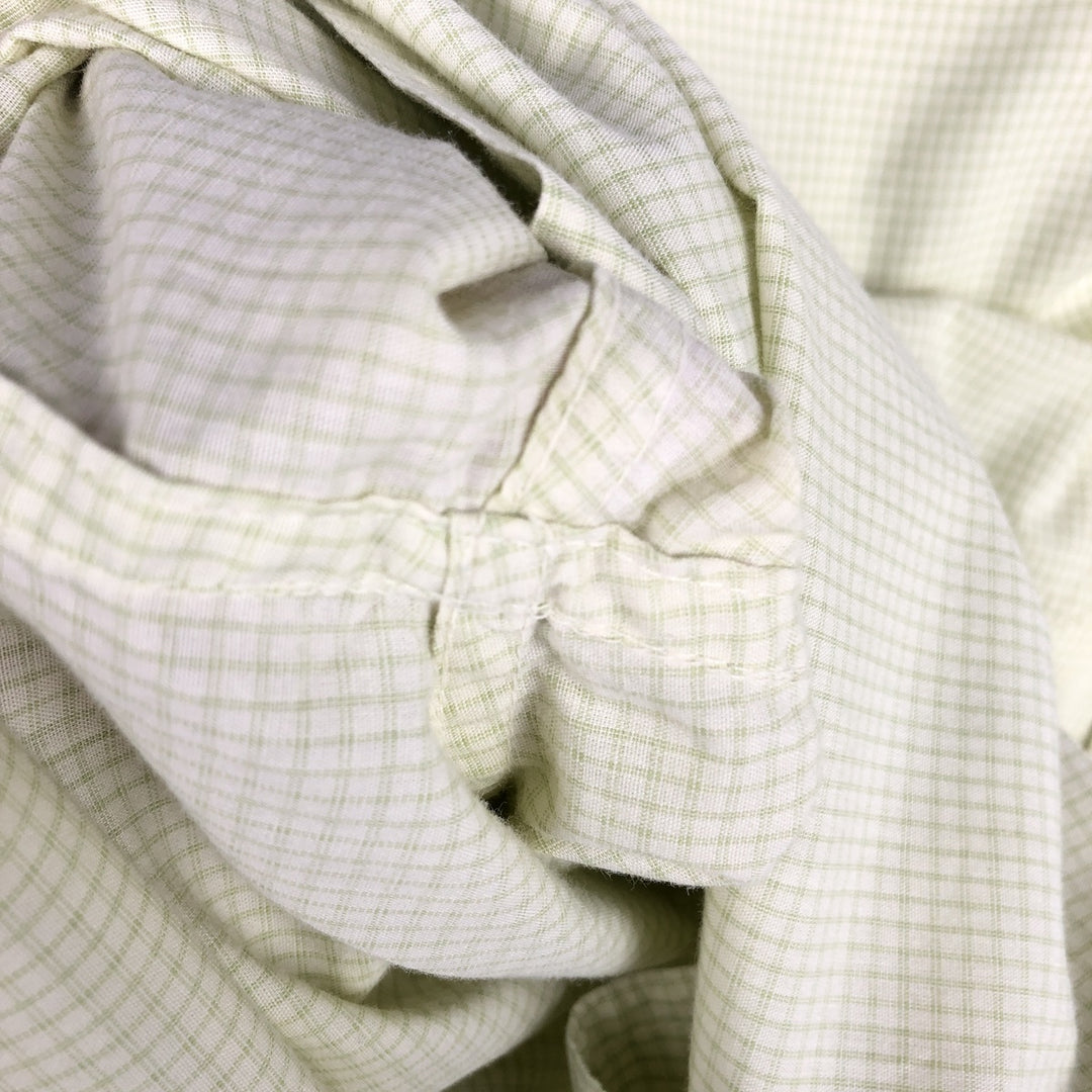 Patagonia 52179SP12 Long-Sleeve Check Shirt, Men's Size L (approx.) polyester green type yellow green Vintage Second Hand