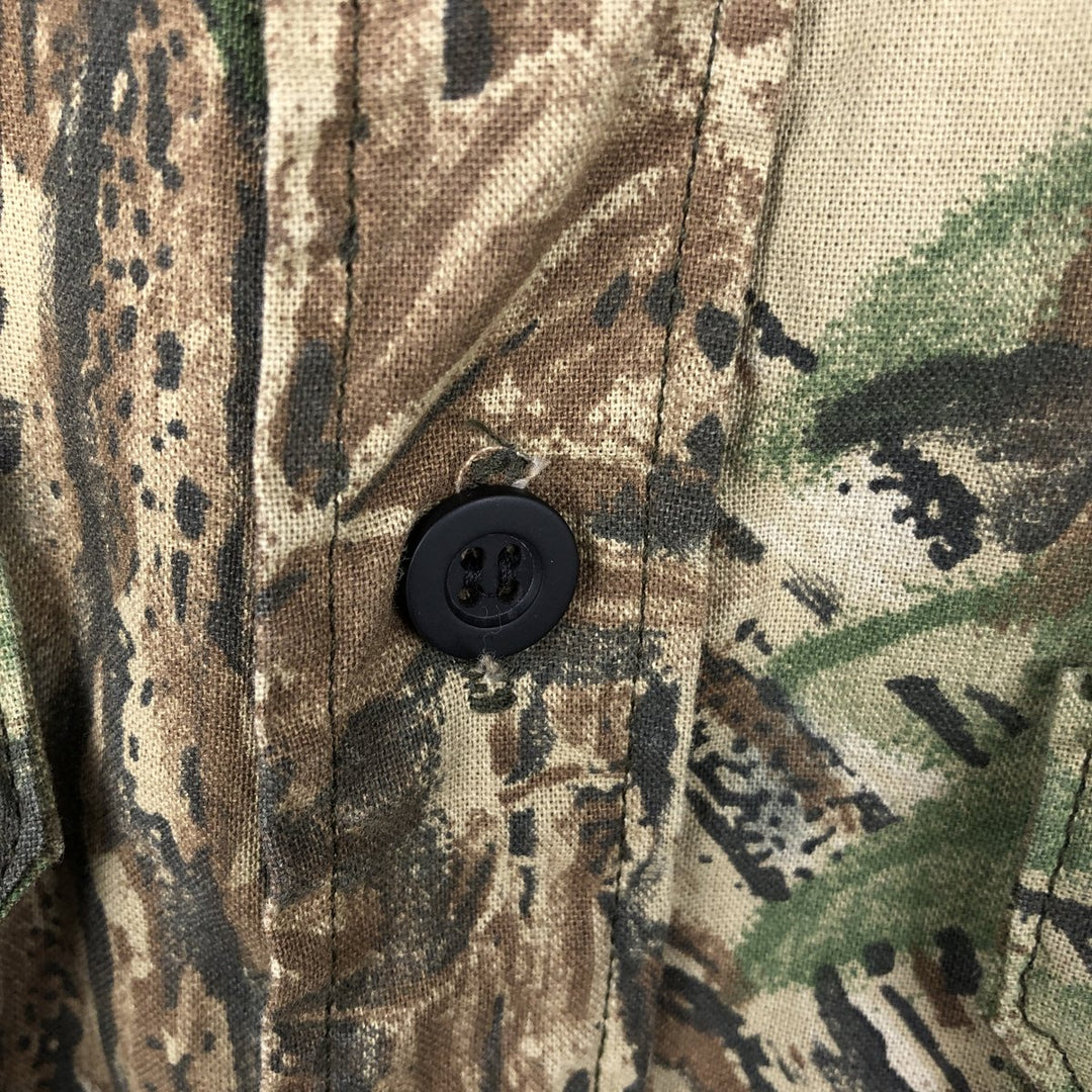 90'S RATTLERS Camouflage Pattern Real Tree Camo Long-Sleeve Shirt, Made in USA, Men's XL Equivalent, Vintage unclear Khaki type Vintage Second Hand