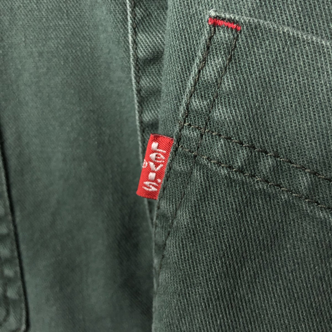 Vintage 90'S Levi's Red Tab long-sleeved denim shirt, men's size XL cotton Green type dark green Vintage Second Hand