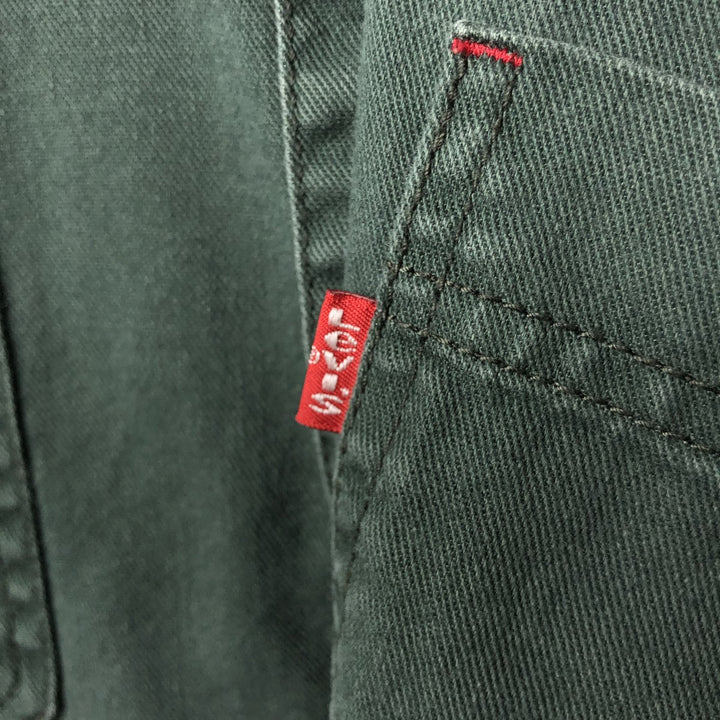 Vintage 90'S Levi's Red Tab long-sleeved denim shirt, men's size XL cotton Green type dark green Vintage Second Hand