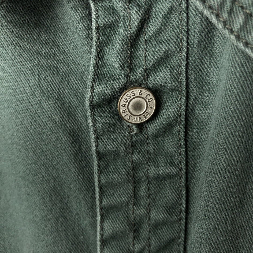 Vintage 90'S Levi's Red Tab long-sleeved denim shirt, men's size XL cotton Green type dark green Vintage Second Hand
