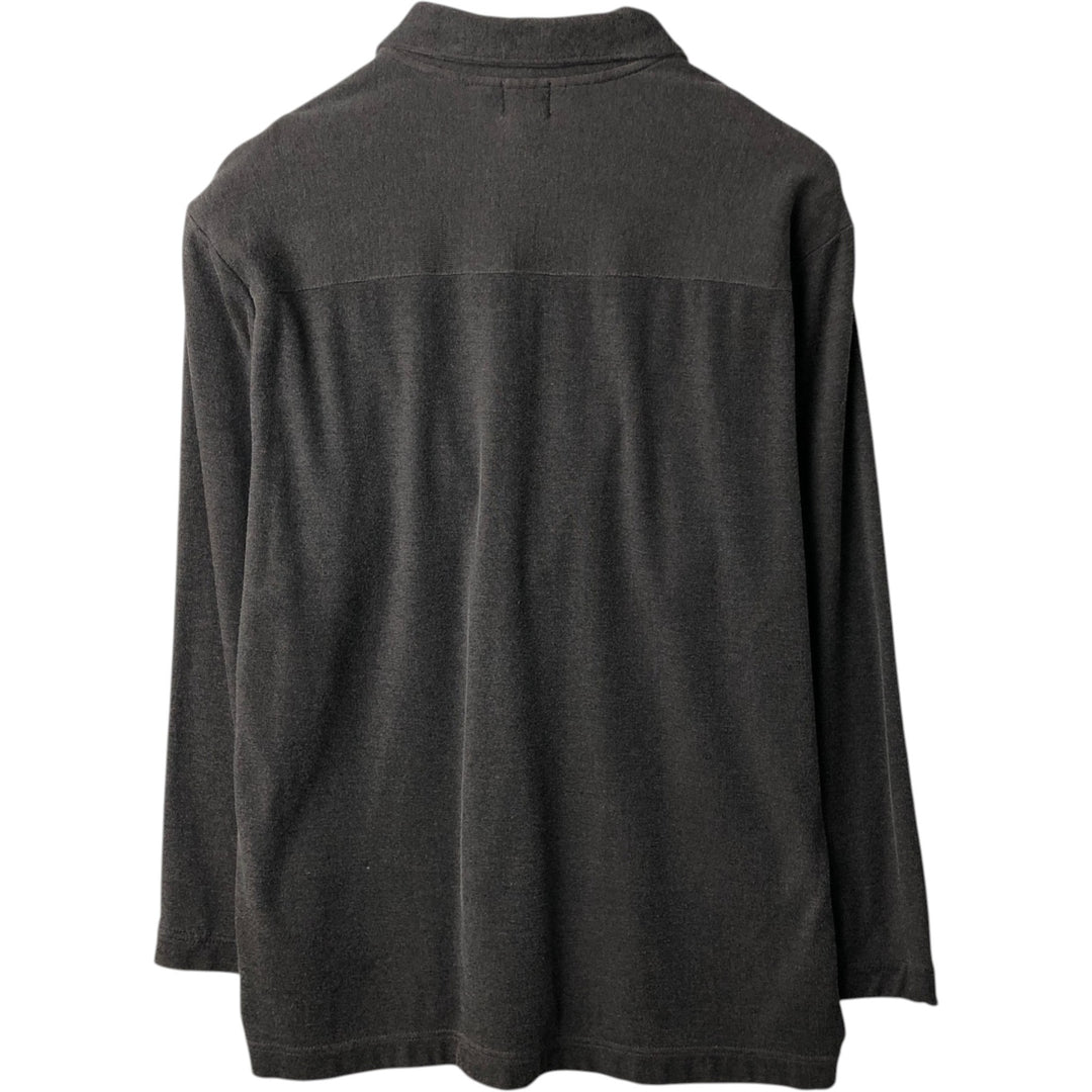 90s-00'S Calvin Klein Jeans Long-Sleeve Cotton Box Shirt, Men's Size L (approx.) cotton Charcoal Vintage Second Hand