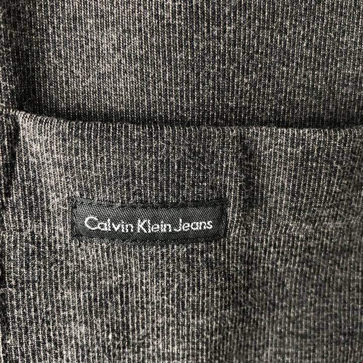 90s-00'S Calvin Klein Jeans Long-Sleeve Cotton Box Shirt, Men's Size L (approx.) cotton Charcoal Vintage Second Hand