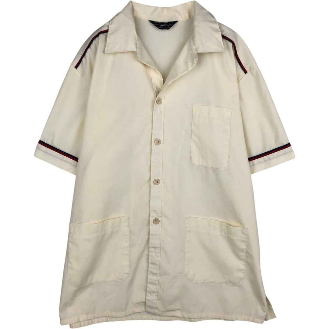 Jantzen short-sleeved open-collar shirt, men's size L equivalent, vintage. unclear unbleached Vintage Second Hand