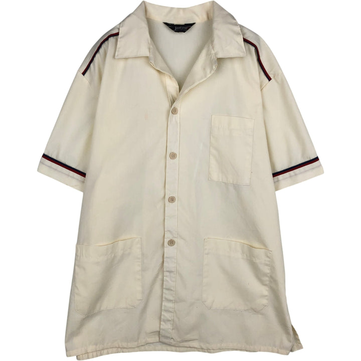 Jantzen short-sleeved open-collar shirt, men's size L equivalent, vintage. unclear unbleached Vintage Second Hand