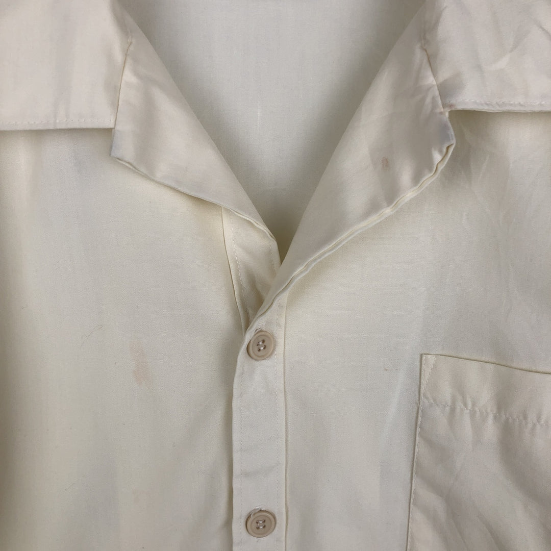 Jantzen short-sleeved open-collar shirt, men's size L equivalent, vintage. unclear unbleached Vintage Second Hand