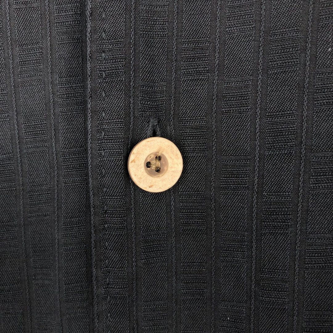 Tommy Bahama short sleeve open collar silk shirt, box shirt, men's size L silk black type Vintage Second Hand