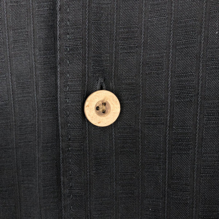 Tommy Bahama short sleeve open collar silk shirt, box shirt, men's size L silk black type Vintage Second Hand