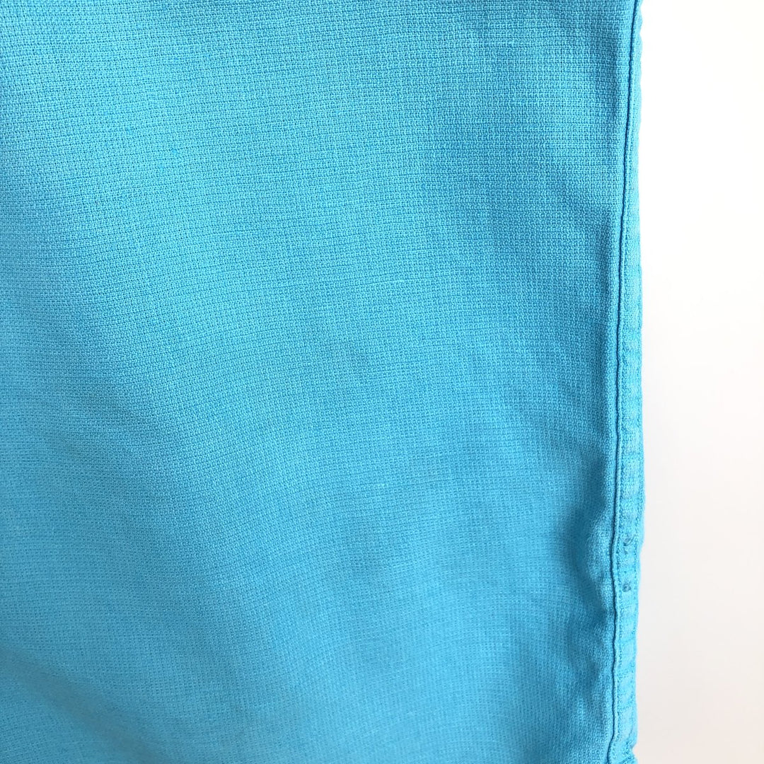 Ralph Lauren POLO by Ralph Lauren short sleeve linen shirt, men's size L linen Blue type light blue Vintage Second Hand