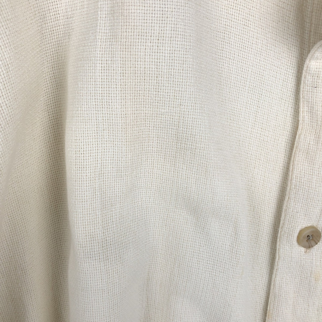Eddie Bauer Short-Sleeve Cotton Shirt, Men's Size XL (approx.) cotton Beige type Vintage Second Hand