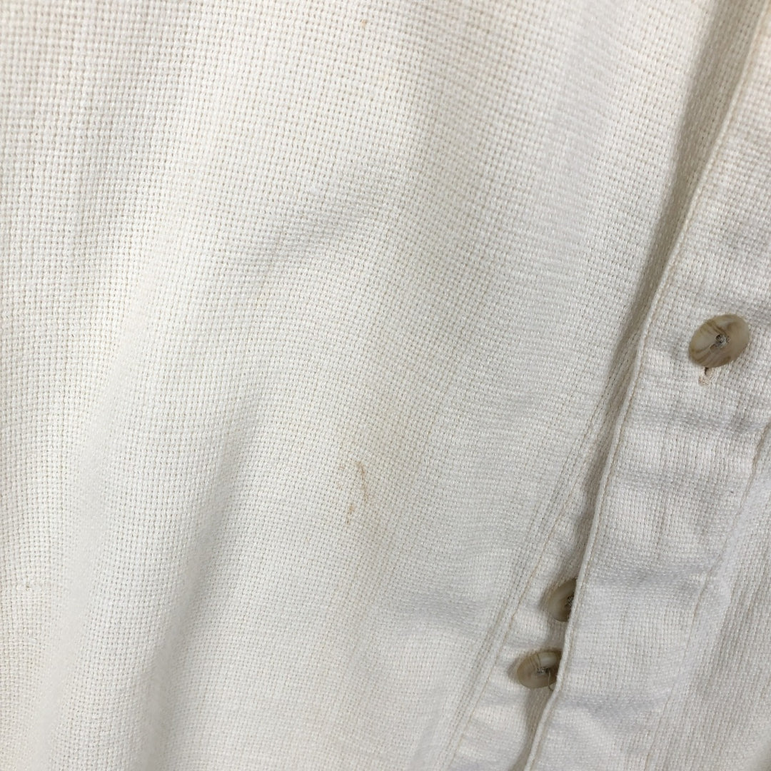 Eddie Bauer Short-Sleeve Cotton Shirt, Men's Size XL (approx.) cotton Beige type Vintage Second Hand
