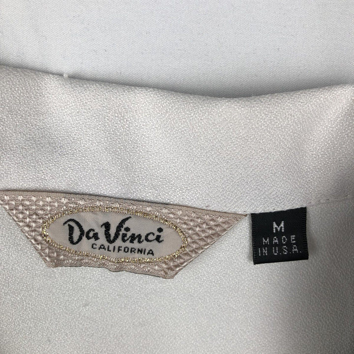 1970'S Da Vinci Two-Tone Short-Sleeve Open-Collar Cuban Shirt Box Shirt Men's Size M (Equivalent) Vintage polyester white type Vintage Second Hand