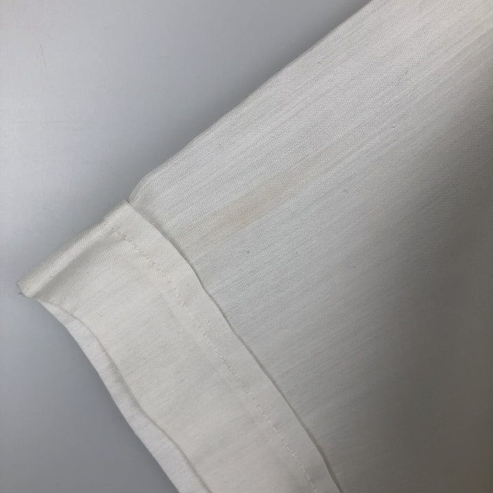 1970s-era MARIO short-sleeved open-collar Mexican shirt, Cuban shirt, boxy shirt, men's size M equivalent, vintage. polyester white type Vintage Second Hand