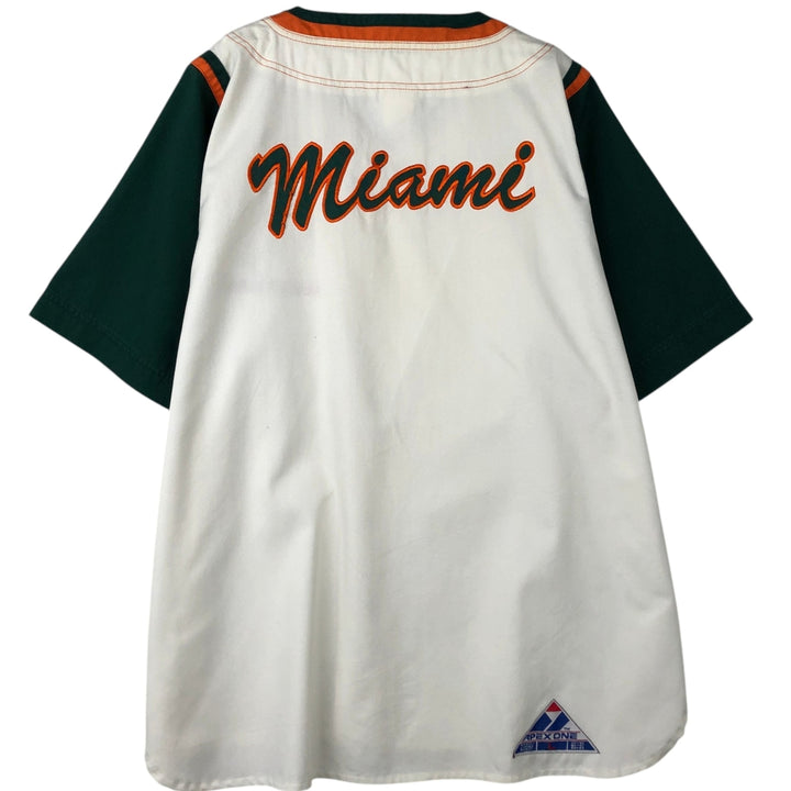 90'S APEX ONE College Game Shirt Baseball Shirt Men's Size L (Equivalent) Vintage polyester ivory Vintage Second Hand