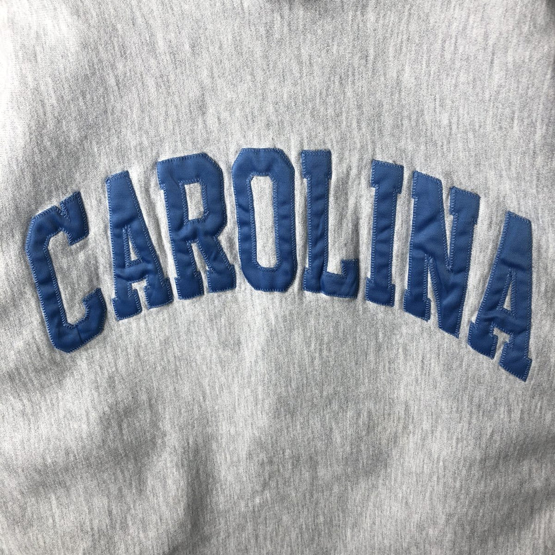 90'S Champion Reverse Weave Embroidered Tag University of North Carolina College Sweatshirt (Men's XL equivalent) cotton gray type Vintage Second Hand