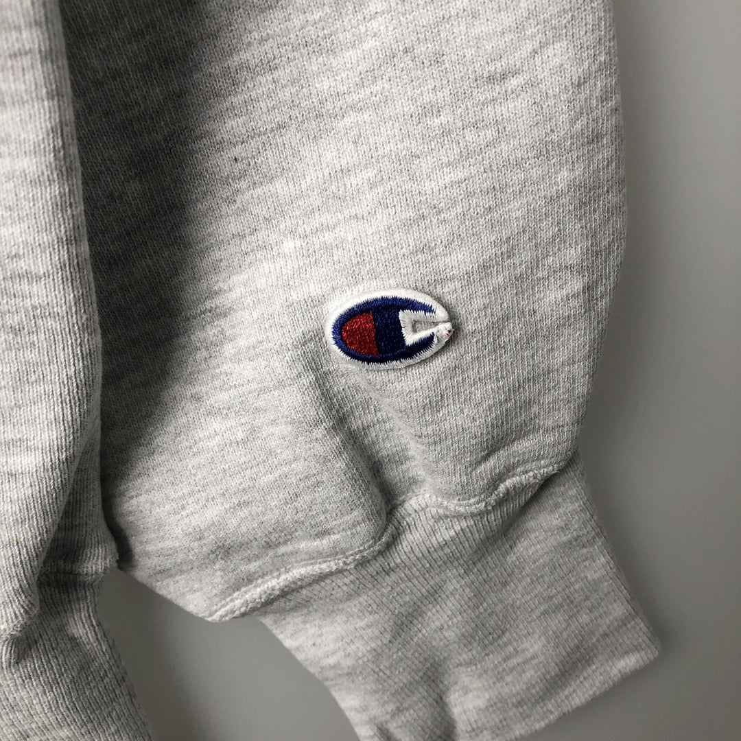 90'S Champion Reverse Weave Embroidered Tag University of North Carolina College Sweatshirt (Men's XL equivalent) cotton gray type Vintage Second Hand