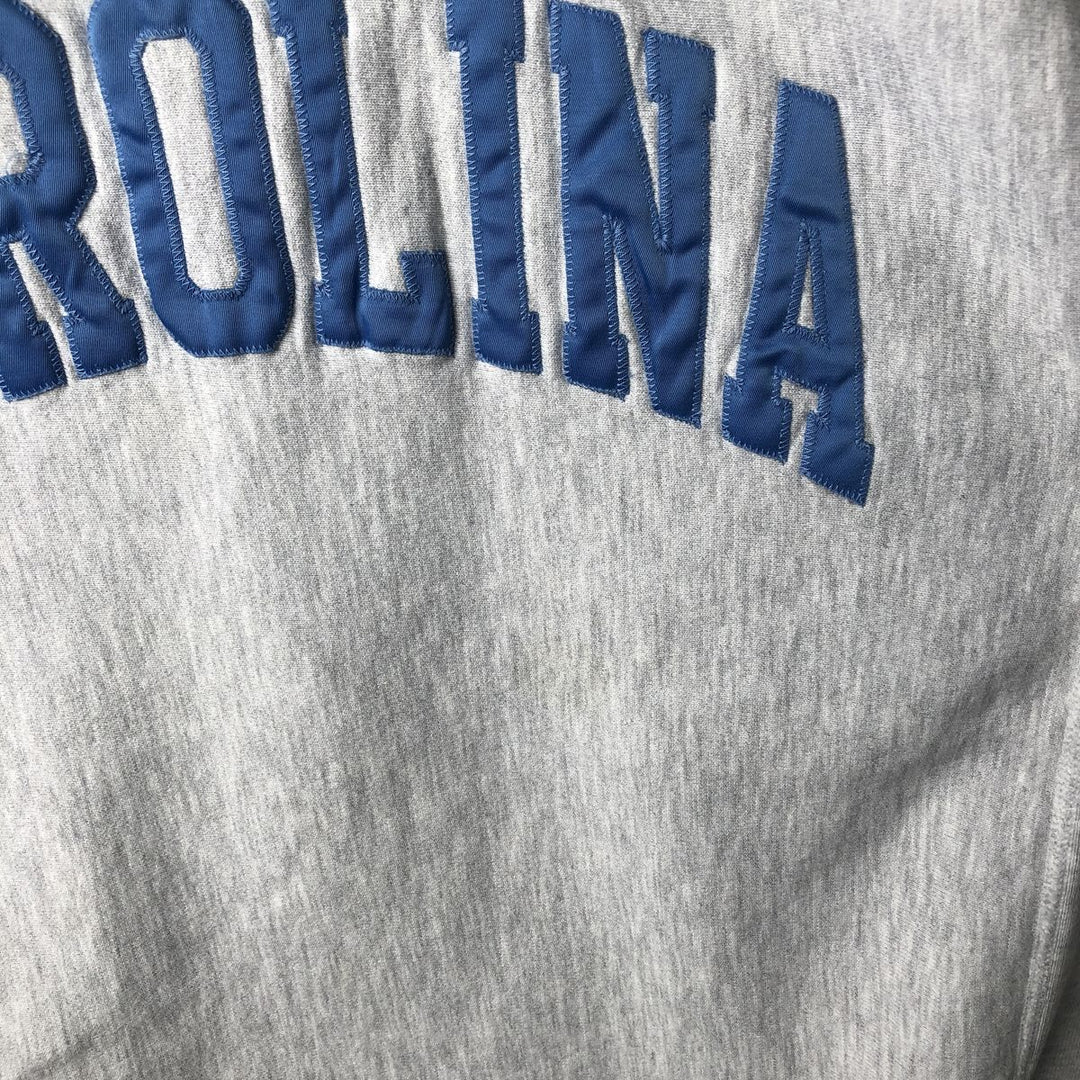 90'S Champion Reverse Weave Embroidered Tag University of North Carolina College Sweatshirt (Men's XL equivalent) cotton gray type Vintage Second Hand