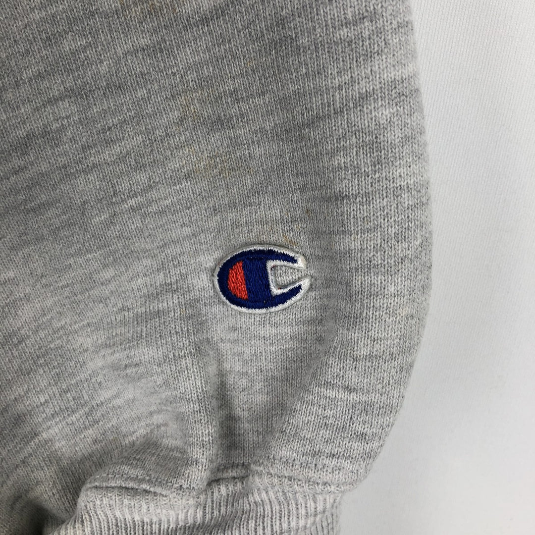 90'S Champion Reverse Weave Embroidered Tag College Sweatshirt Trainer Men's Size L Vintage cotton gray type Vintage Second Hand