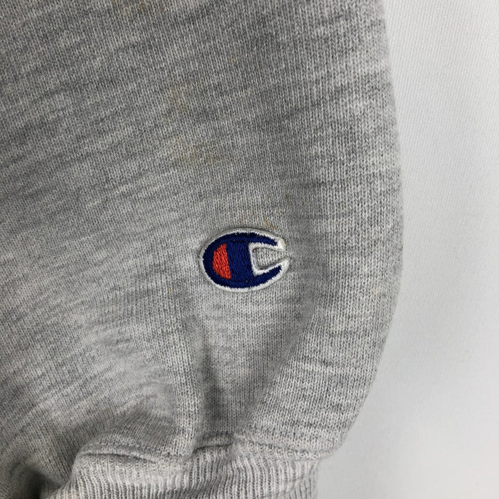 90'S Champion Reverse Weave Embroidered Tag College Sweatshirt Trainer Men's Size L Vintage cotton gray type Vintage Second Hand