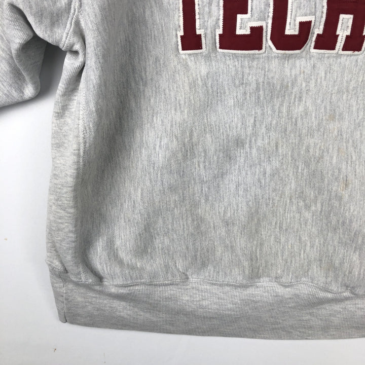 90'S Champion Reverse Weave Embroidered Tag College Sweatshirt Trainer Men's Size L Vintage cotton gray type Vintage Second Hand