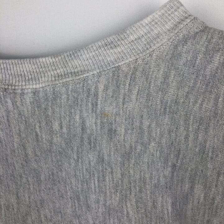 90'S Champion Reverse Weave Embroidered Tag College Sweatshirt Trainer Men's Size L Vintage cotton gray type Vintage Second Hand