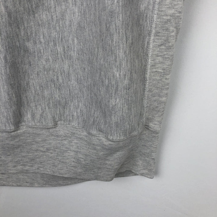 90'S Champion Reverse Weave Embroidered Tag College Sweatshirt Trainer Men's Size L Vintage cotton gray type Vintage Second Hand