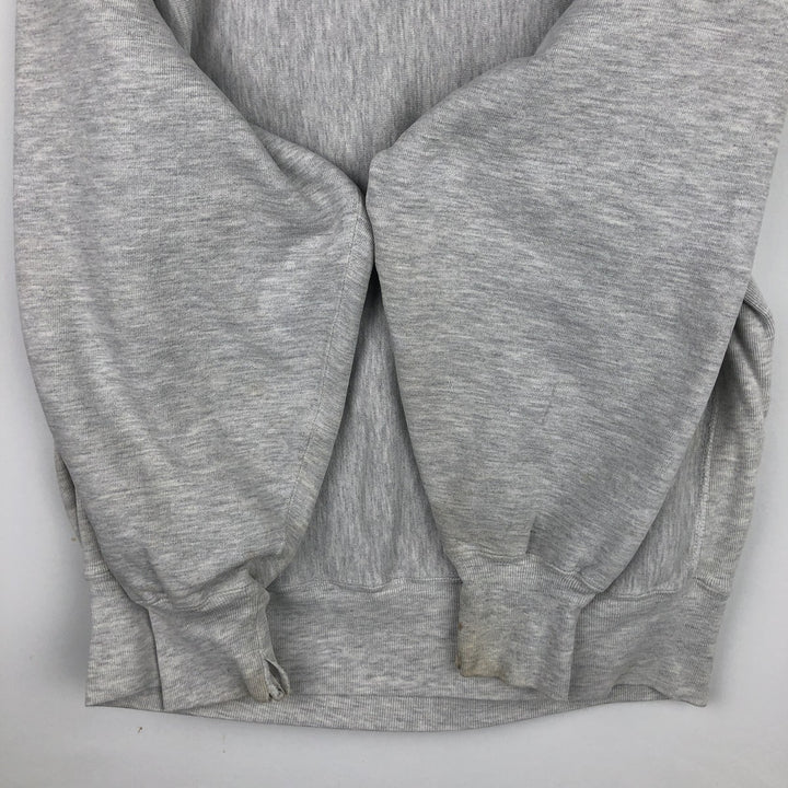 90'S Champion Reverse Weave Embroidered Tag College Sweatshirt Trainer Men's Size L Vintage cotton gray type Vintage Second Hand