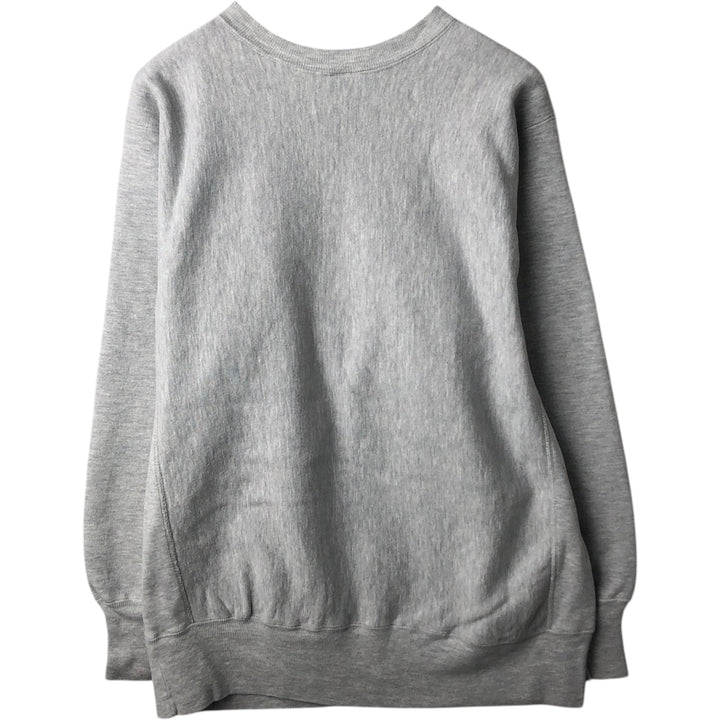 90'S Champion Reverse Weave Sweatshirt with Embroidered Tag and Advertising, Made in USA, Men's Size XL (approx.) cotton gray type Vintage Second Hand