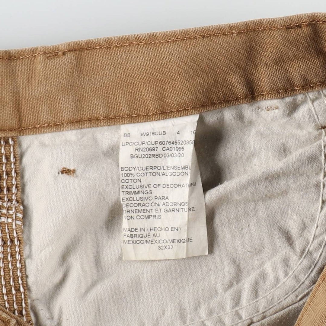Carhartt Duck Painter Pants, Men's, W33 equivalent cotton brown type Vintage Second Hand