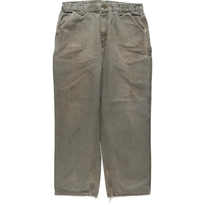 Carhartt Original Dungaree Fit Duck Painter Pants, Men's, W36 equivalent cotton Khaki type Vintage Second Hand