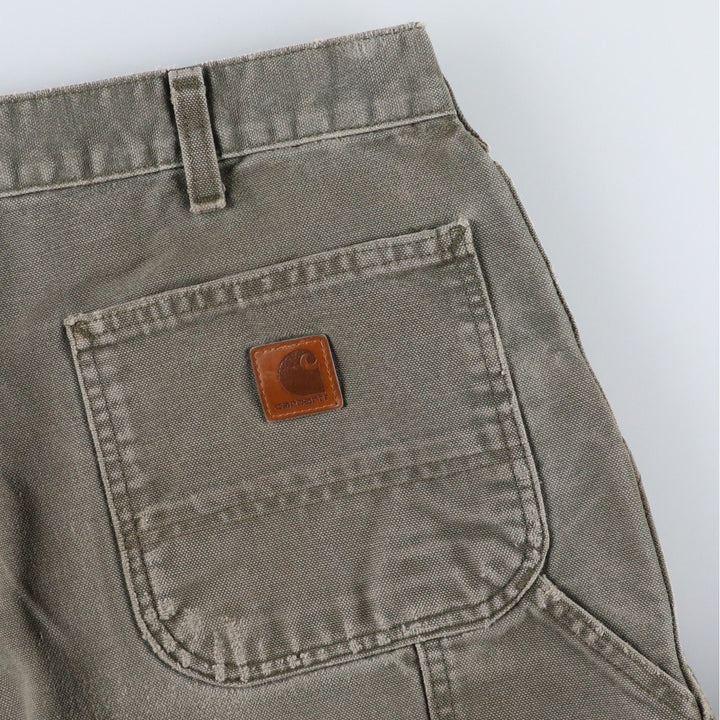 Carhartt Original Dungaree Fit Duck Painter Pants, Men's, W36 equivalent cotton Khaki type Vintage Second Hand