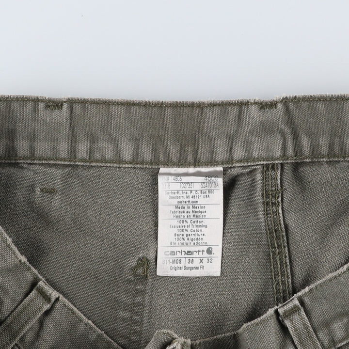Carhartt Original Dungaree Fit Duck Painter Pants, Men's, W36 equivalent cotton Khaki type Vintage Second Hand