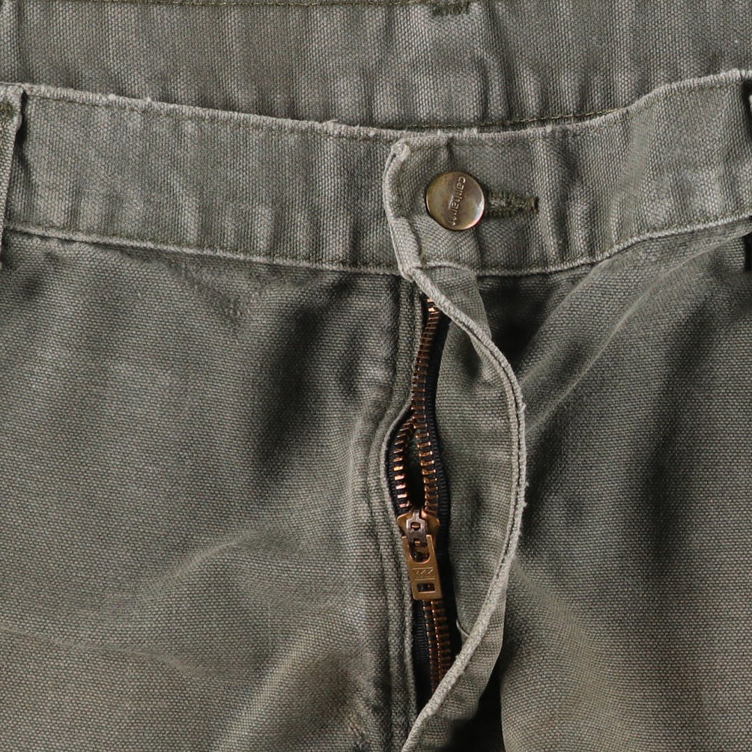 Carhartt Original Dungaree Fit Duck Painter Pants, Men's, W36 equivalent cotton Khaki type Vintage Second Hand