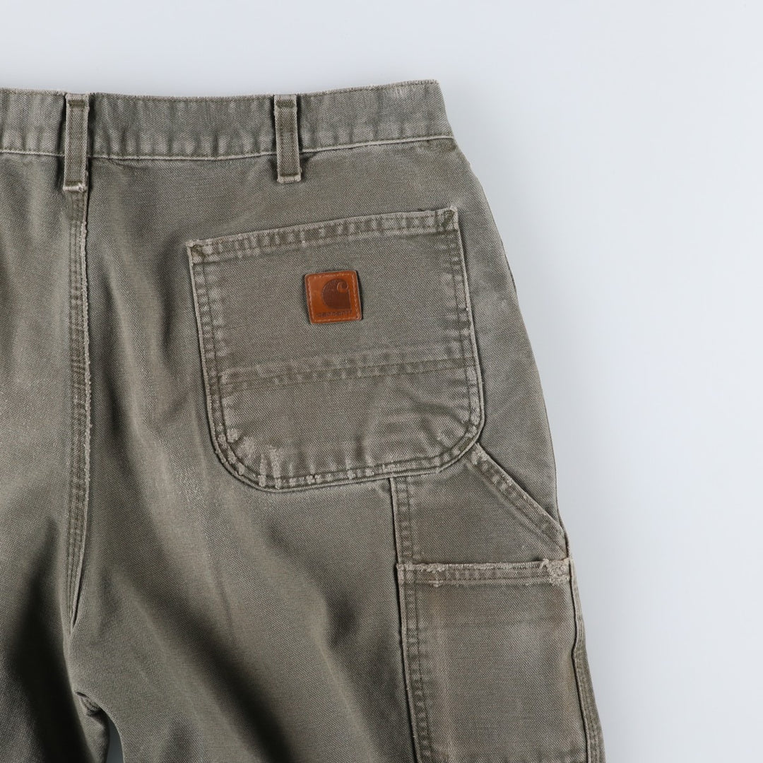Carhartt Original Dungaree Fit Duck Painter Pants, Men's, W36 equivalent cotton Khaki type Vintage Second Hand