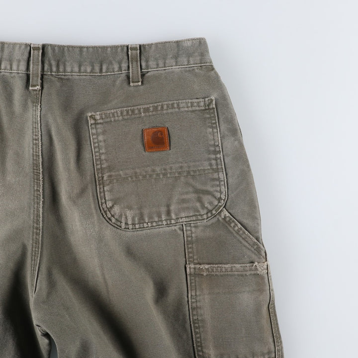 Carhartt Original Dungaree Fit Duck Painter Pants, Men's, W36 equivalent cotton Khaki type Vintage Second Hand