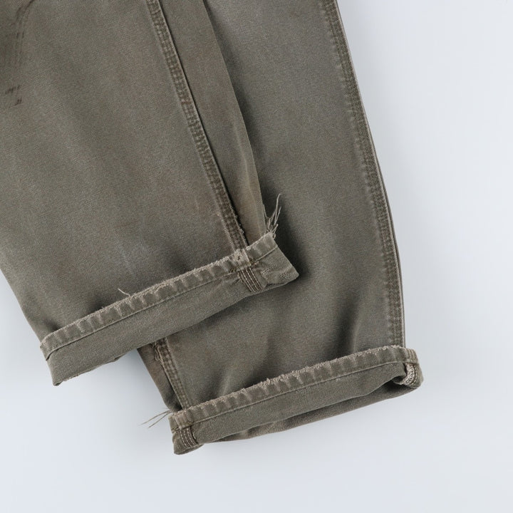 Carhartt Original Dungaree Fit Duck Painter Pants, Men's, W36 equivalent cotton Khaki type Vintage Second Hand
