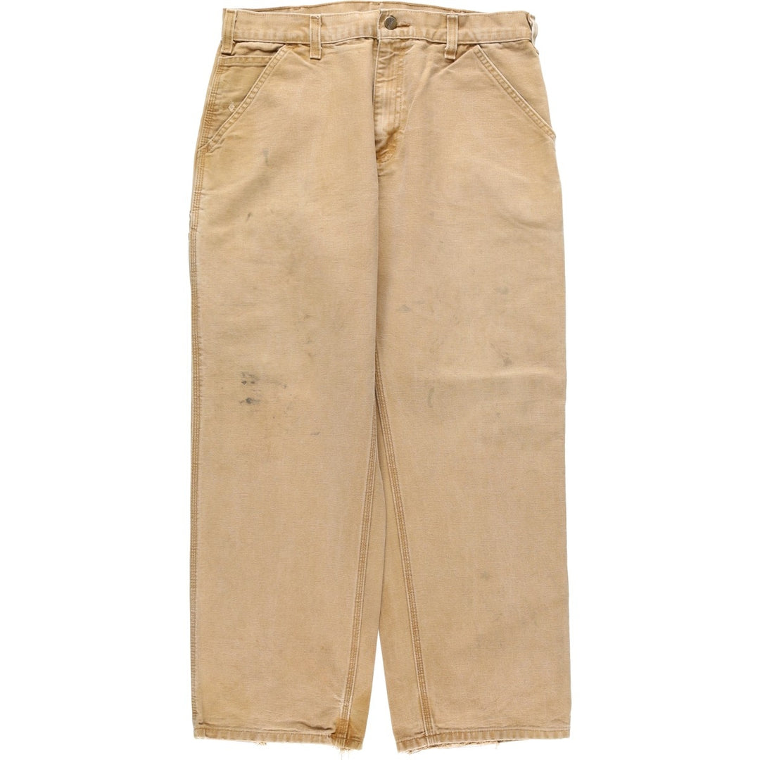 Carhartt Dungaree Fit Duck Painter Pants, Men's, W34 equivalent cotton brown type Vintage Second Hand