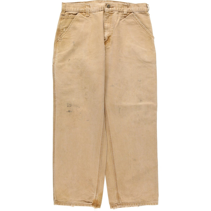Carhartt Dungaree Fit Duck Painter Pants, Men's, W34 equivalent cotton brown type Vintage Second Hand