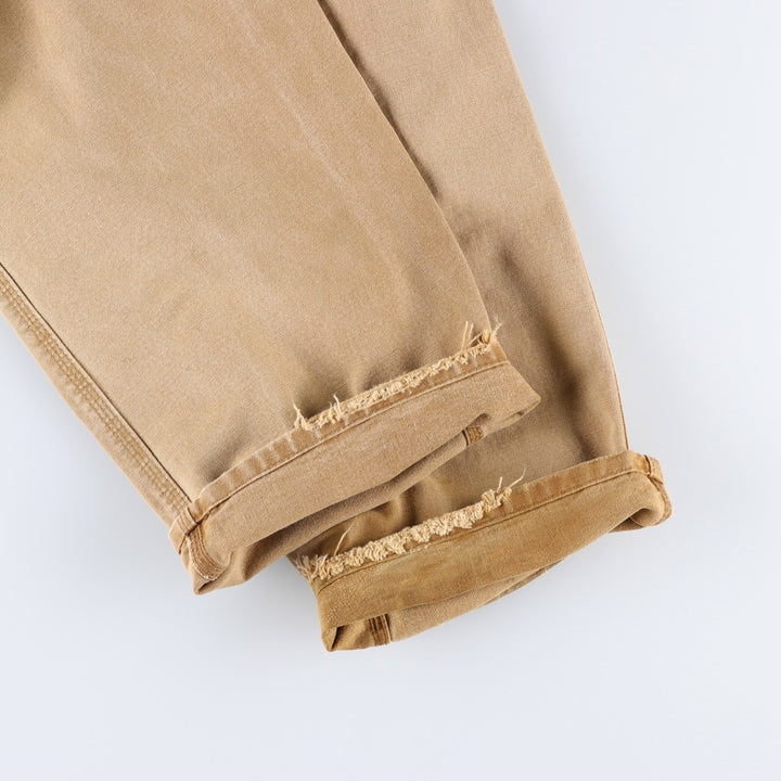 Carhartt Dungaree Fit Duck Painter Pants, Men's, W34 equivalent cotton brown type Vintage Second Hand