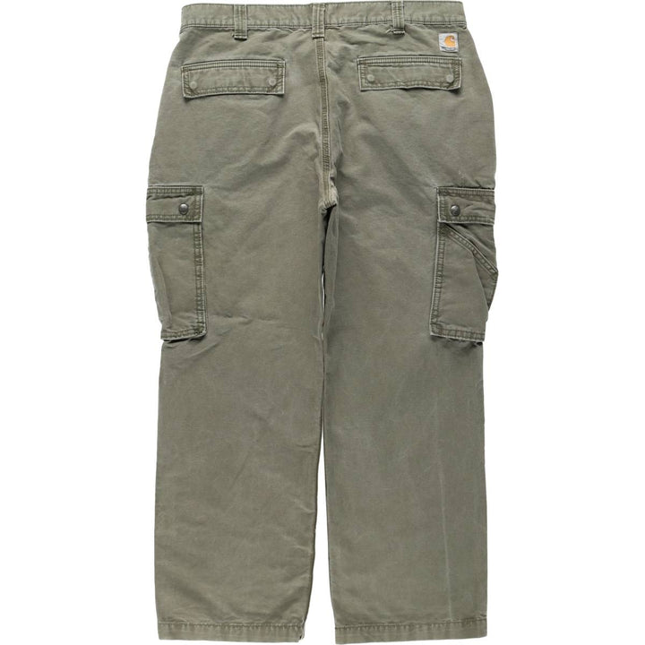 Carhartt Relaxed Fit Duck Work Pants Cargo Pants Men's W37 (approx.) cotton Khaki type Vintage Second Hand