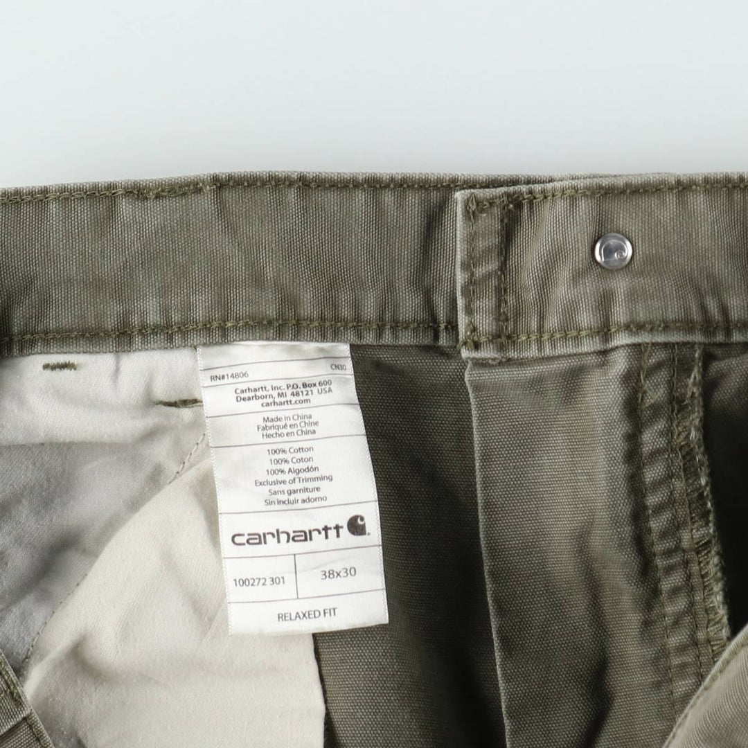 Carhartt Relaxed Fit Duck Work Pants Cargo Pants Men's W37 (approx.) cotton Khaki type Vintage Second Hand
