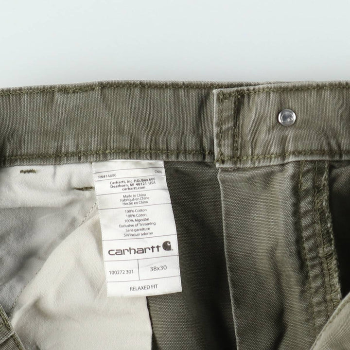 Carhartt Relaxed Fit Duck Work Pants Cargo Pants Men's W37 (approx.) cotton Khaki type Vintage Second Hand