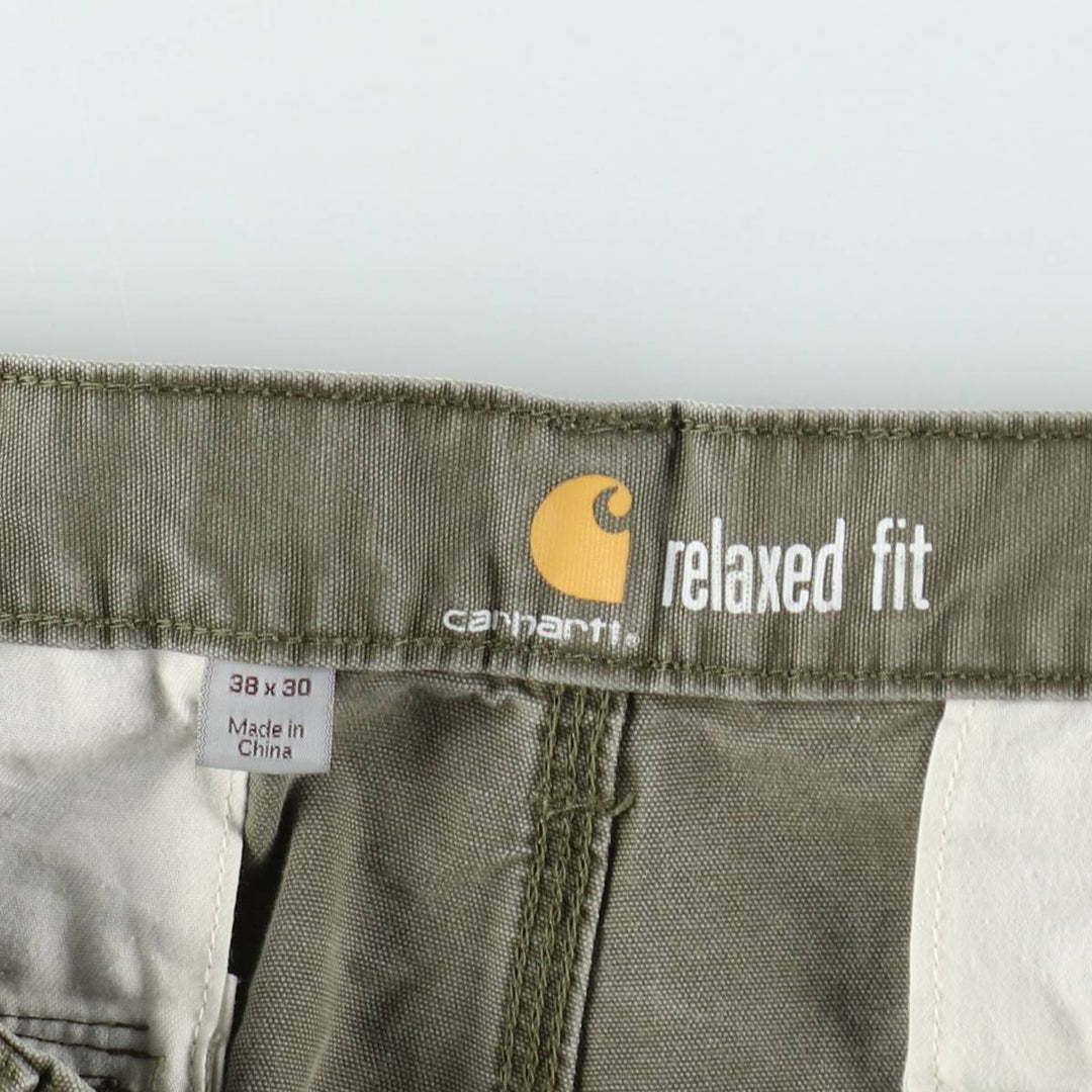 Carhartt Relaxed Fit Duck Work Pants Cargo Pants Men's W37 (approx.) cotton Khaki type Vintage Second Hand