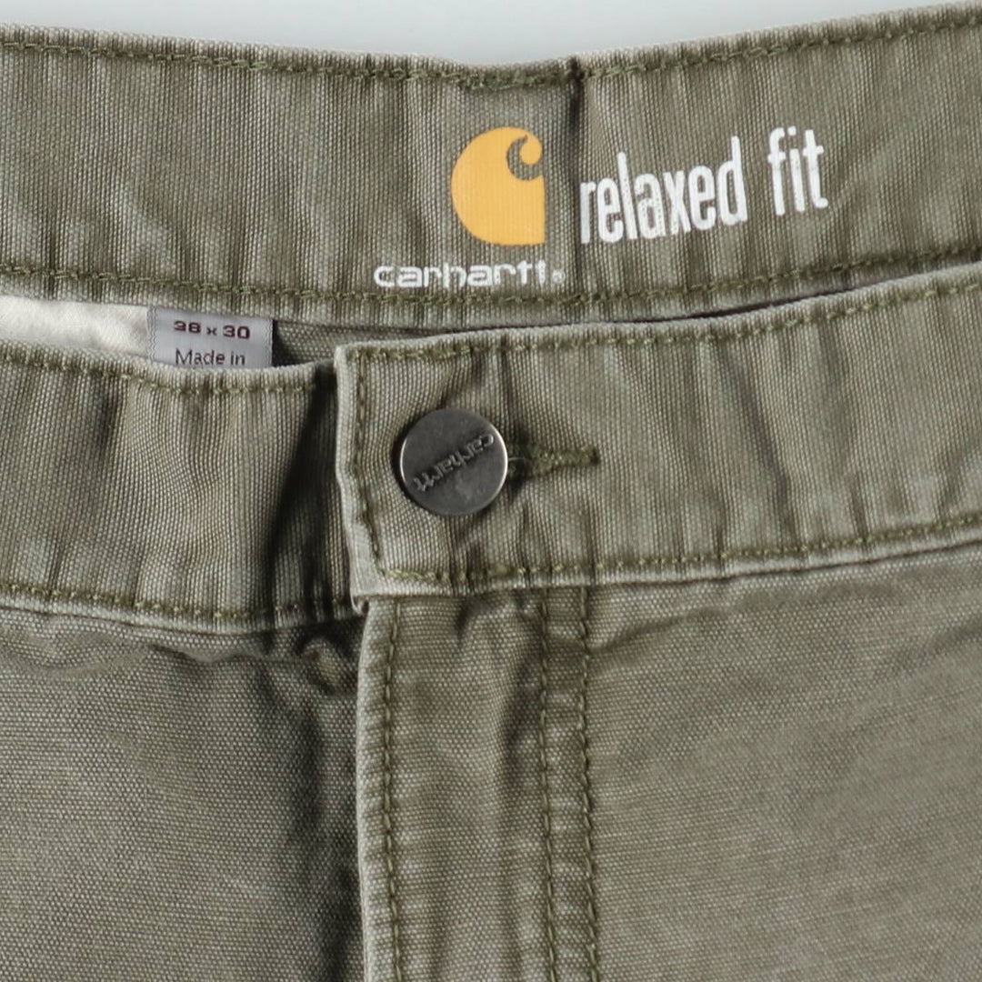 Carhartt Relaxed Fit Duck Work Pants Cargo Pants Men's W37 (approx.) cotton Khaki type Vintage Second Hand