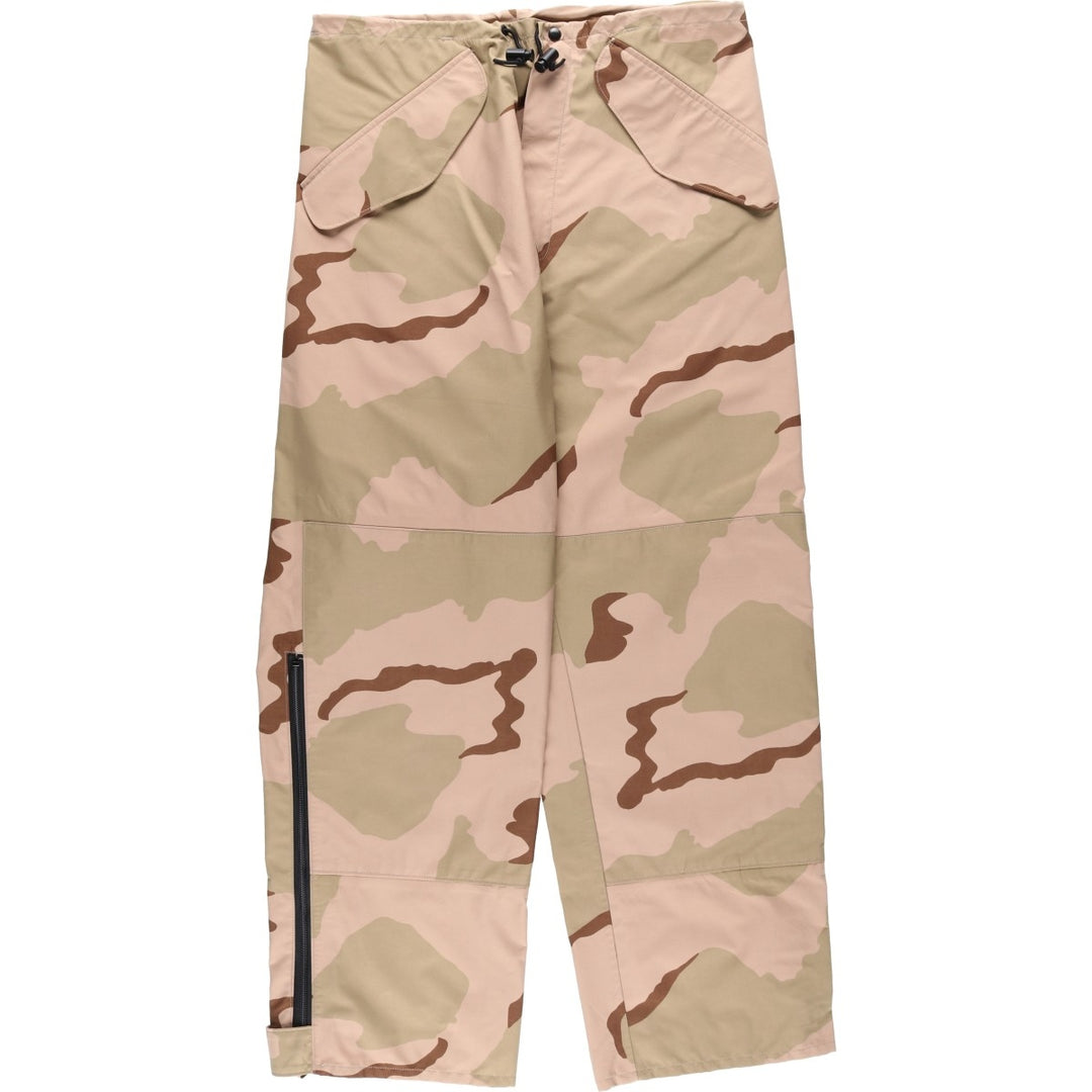 Genuine US military issue, 2000'S camouflage pattern 3C desert camo military Gore-Tex pants, made in USA, medium-long, men's size W36 equivalent. Nylon Khaki type brown Vintage Second Hand