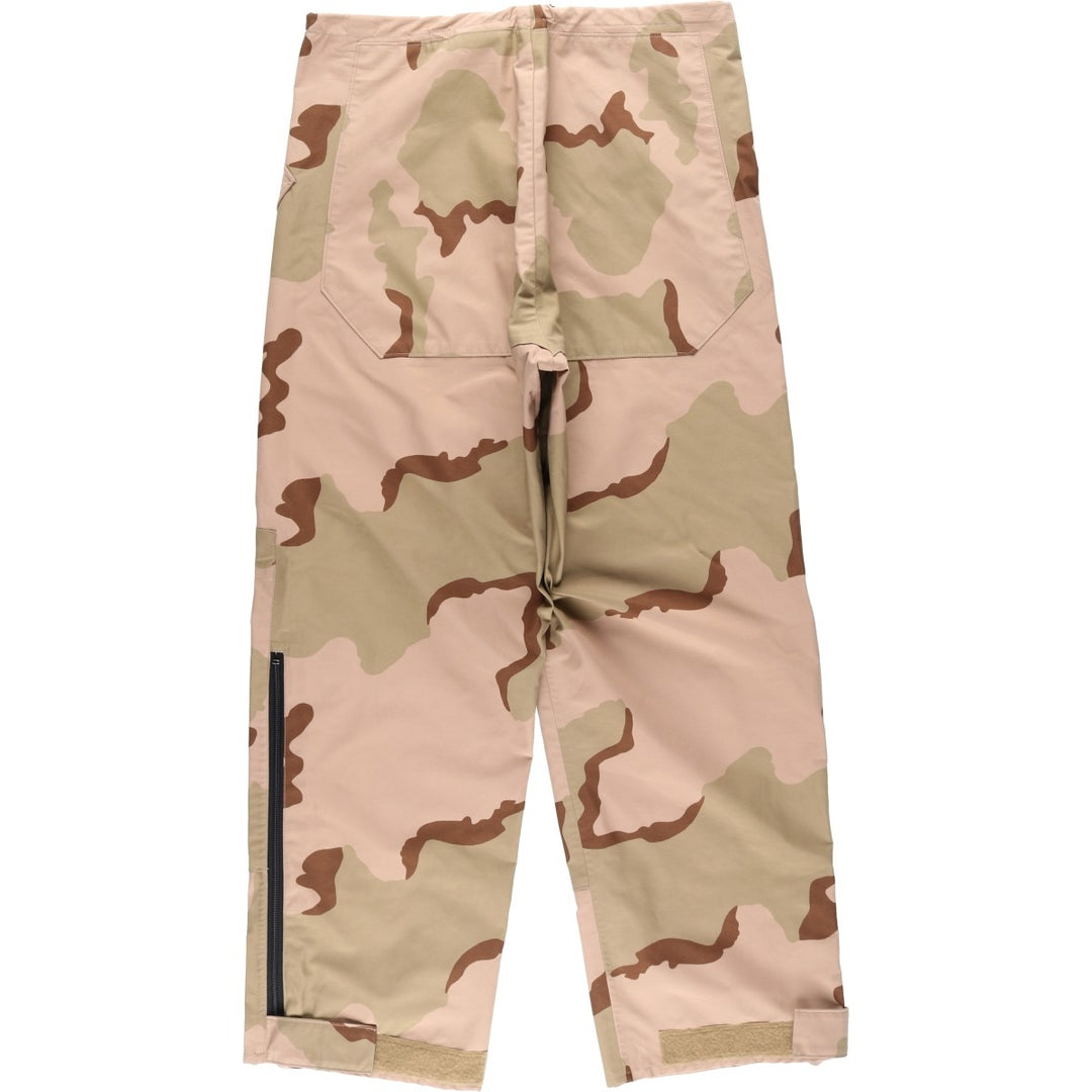 Genuine US military issue, 2000'S camouflage pattern 3C desert camo military Gore-Tex pants, made in USA, medium-long, men's size W36 equivalent. Nylon Khaki type brown Vintage Second Hand